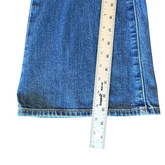 Paige Women's Denim Jeans Low Rise Bell Canyon Bell Bottoms Flare Med Wash Sz 27 - Picture 9 of 10